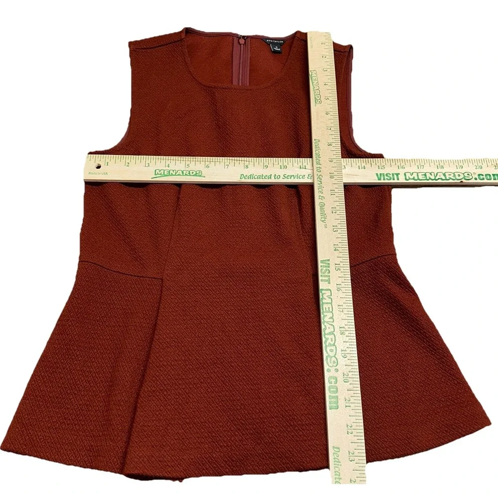 Ann Taylor 2-Piece Set Burnt Orange Peplum Tank (S) & Pencil Skirt‎ (6) Women's